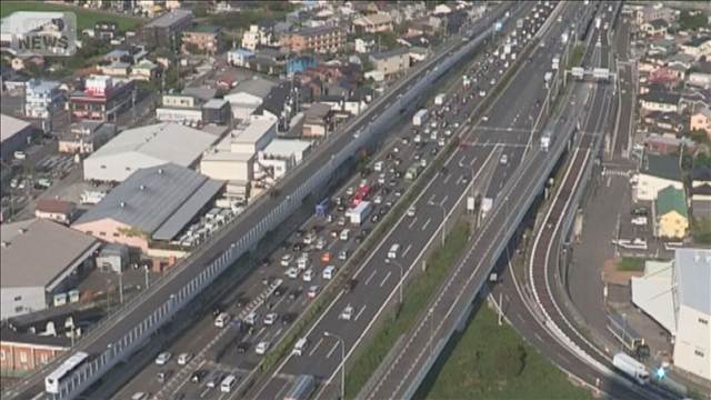 3連休最終日　渋滞ピーク最大25km