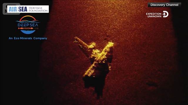 74年前の事故で海に沈んだ航空機を発見　水深600メートル超　2つに分断された状態で