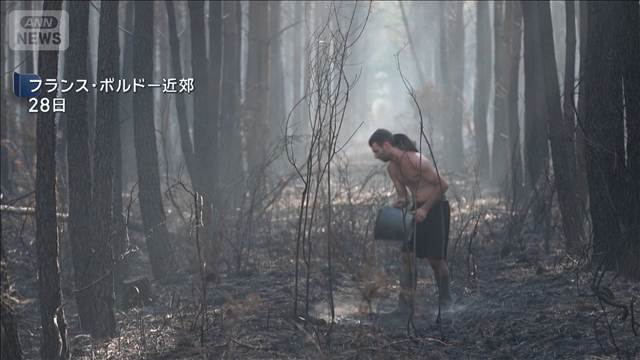フランス南西部に熱波注意報発令　山火事再拡大やブドウの日差し焼けを危惧