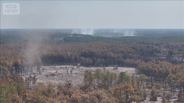 フランス南西部を襲う熱波と山火事　最高41℃を観測　一部の町で帰宅許可も警戒続く
