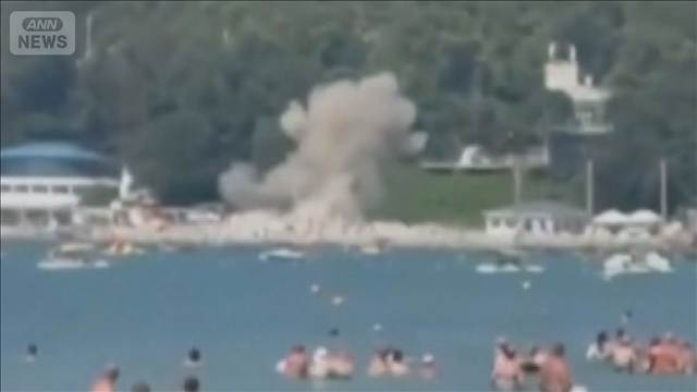 ビーチにドローン墜落　攻撃の応酬　ウクライナとロシア