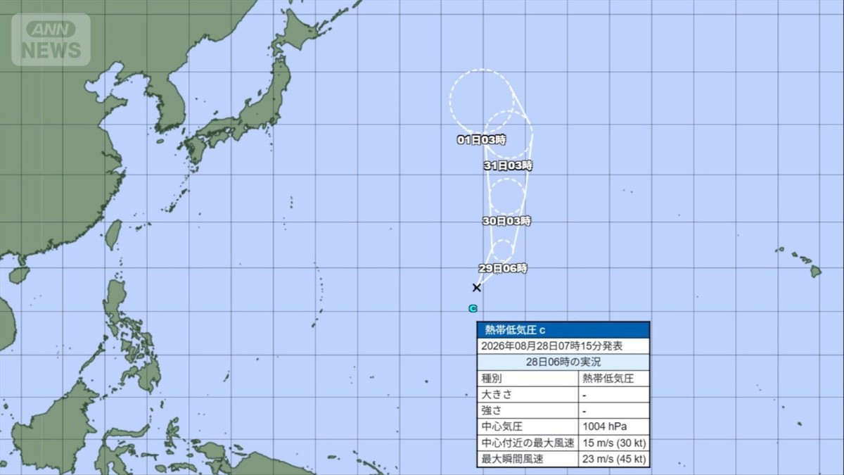 【熱帯低気圧情報】台風になれば今月10個目 「23号」に　