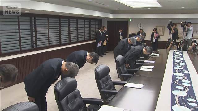 中部電力・林社長 静岡県知事に謝罪 浜岡原発データ不正問題