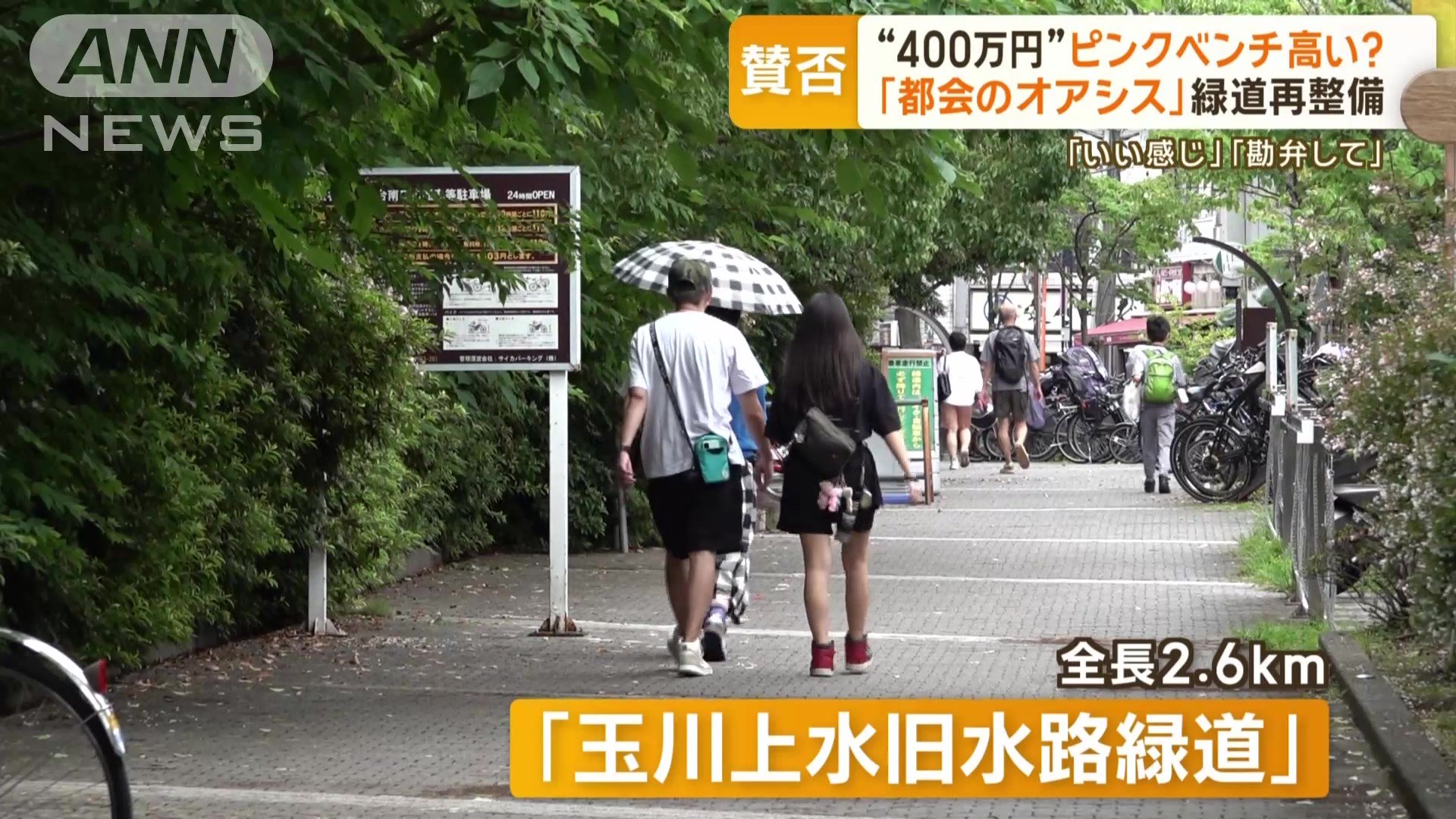全長2.6km「玉川上水旧水路緑道」