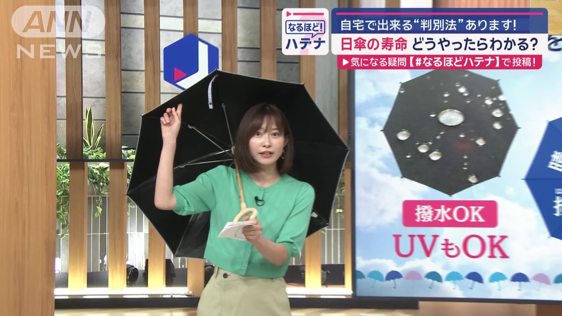 傘の裏側に黒い加工が施されているもの