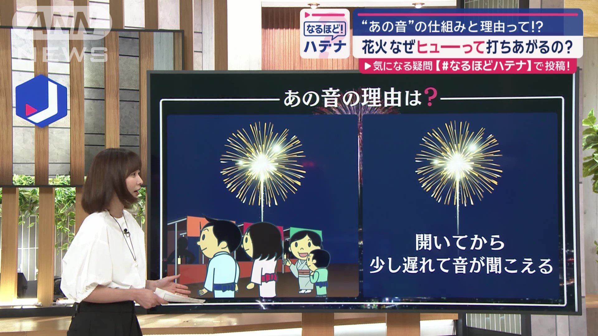 花火から目をそらすと…