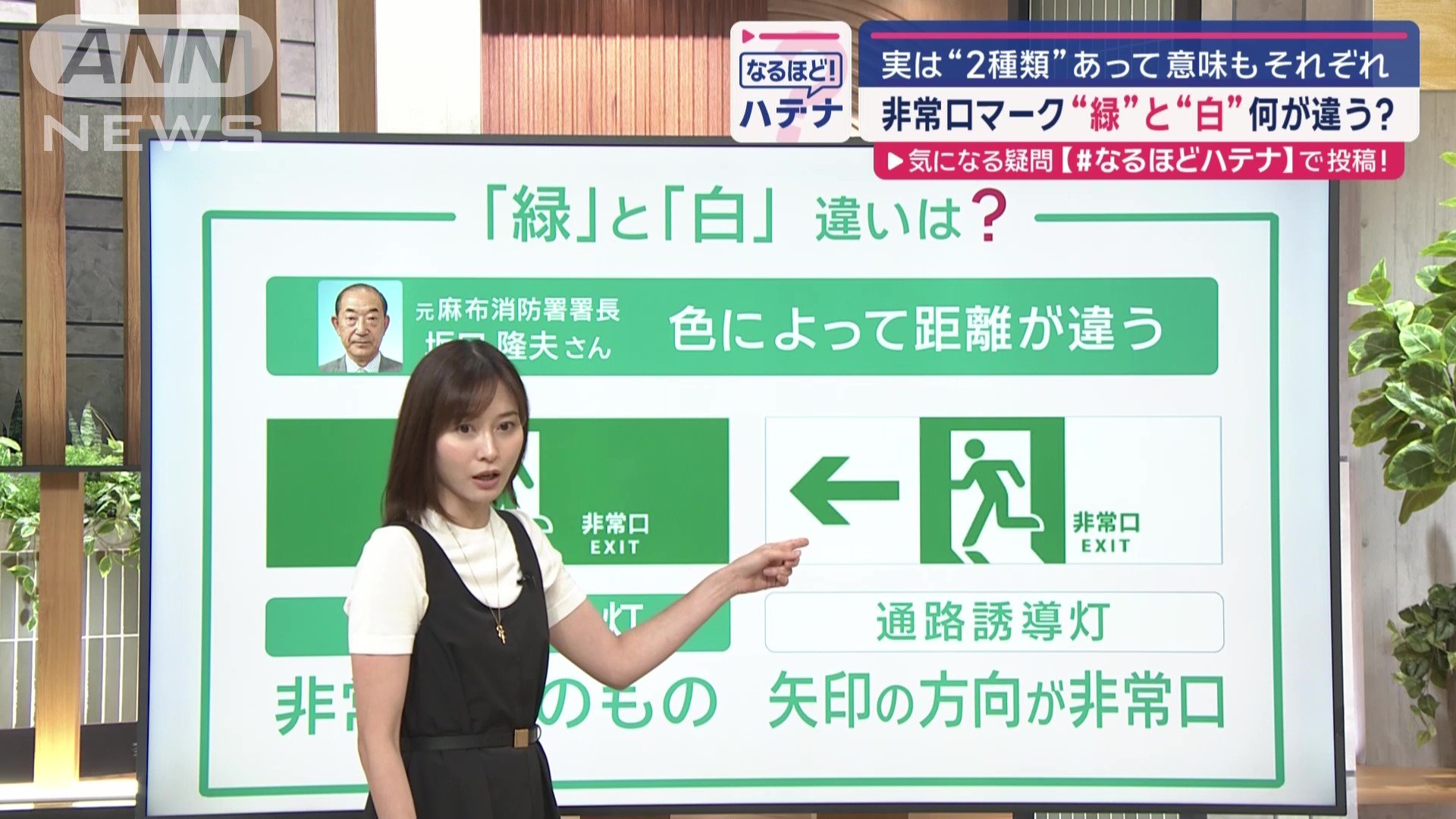 白が背景の非常口は…