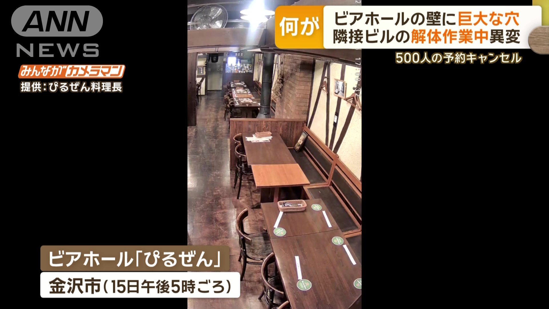ビアホール「ぴるぜん」の2階部分