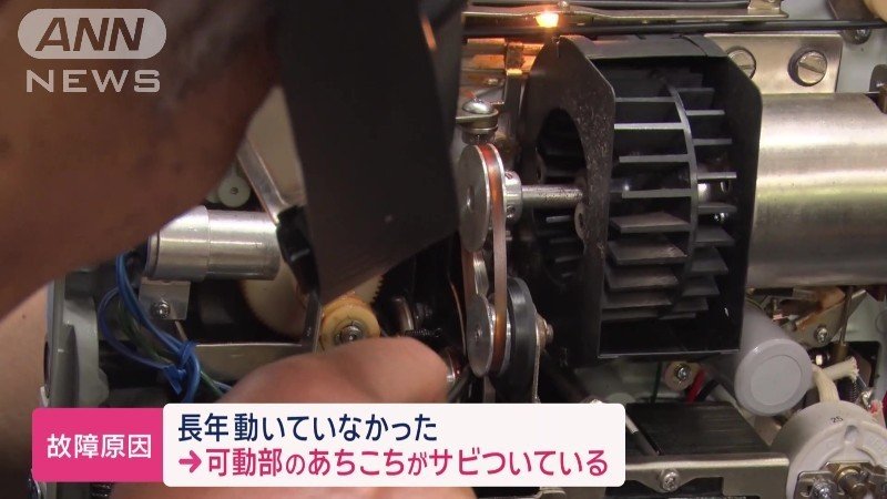 可動部のあちこちがサビが
