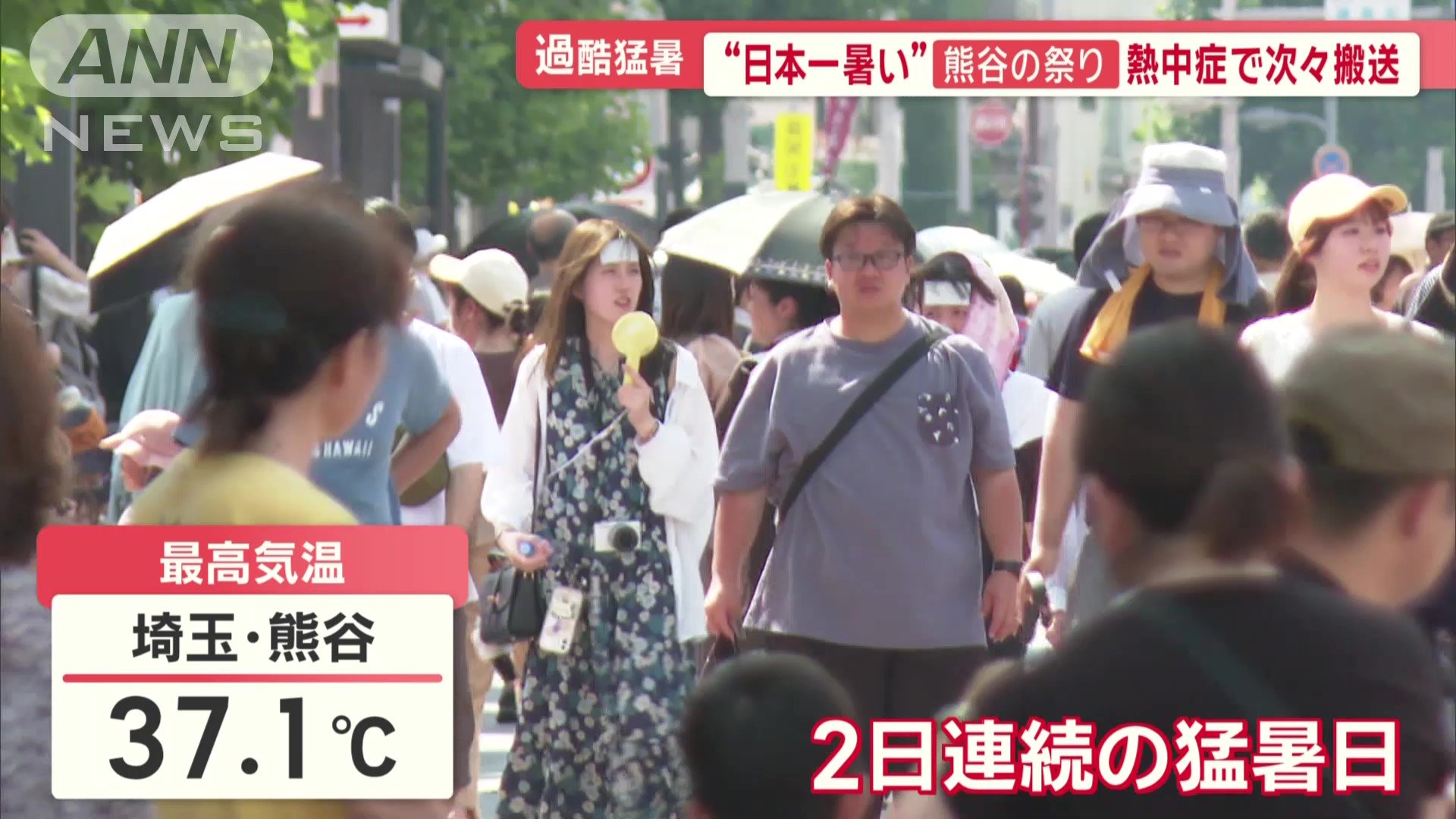 2日連続の猛暑日