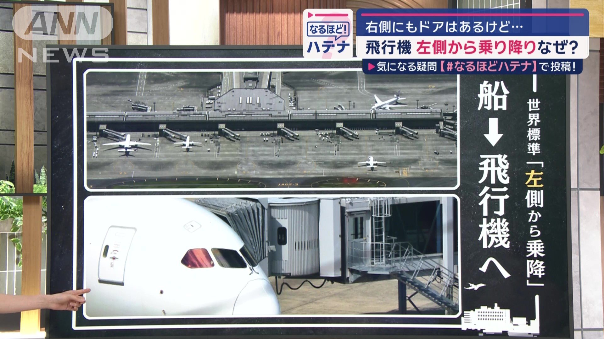 「左側から乗降」が、飛行機にも引き継がれた