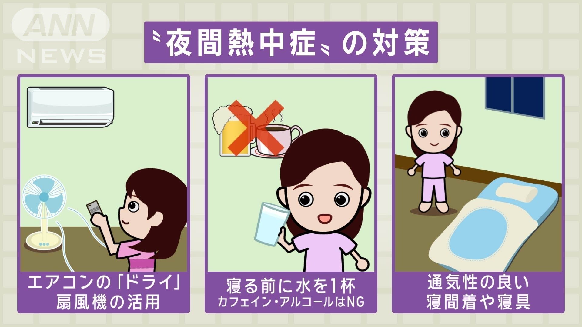 夜間も熱中症に注意