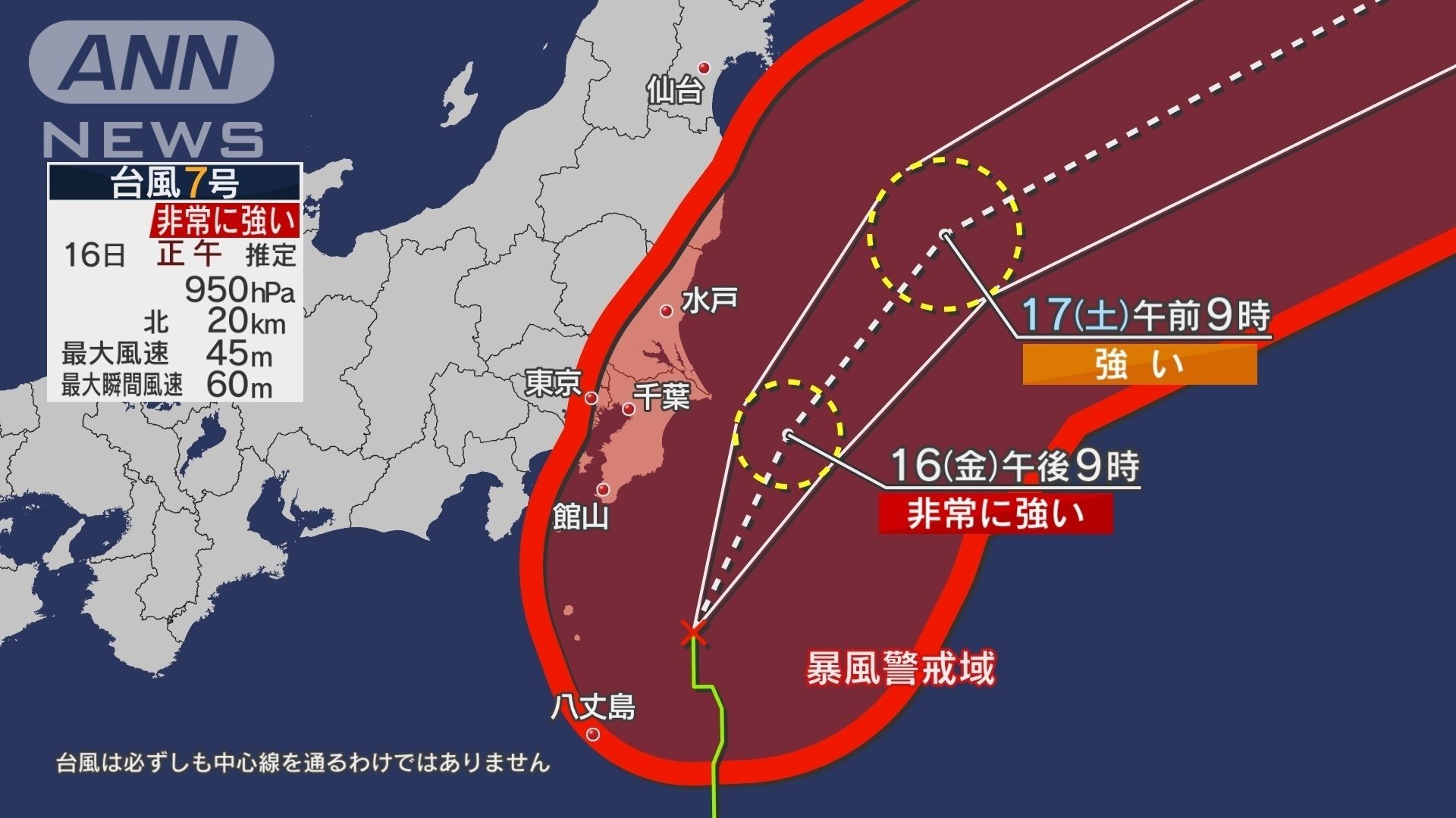 台風進路　上陸しなくても大荒れ警戒