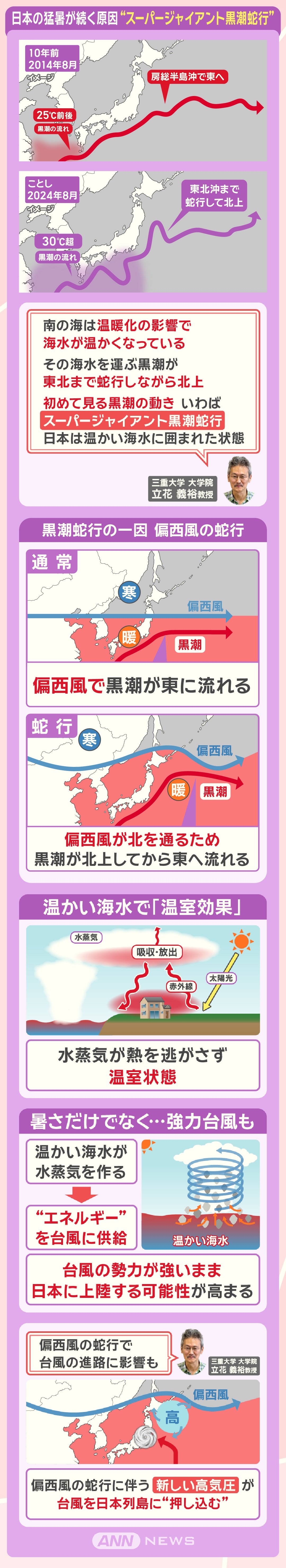 日本の猛暑が続く原因“スーパージャイアント黒潮蛇行”
