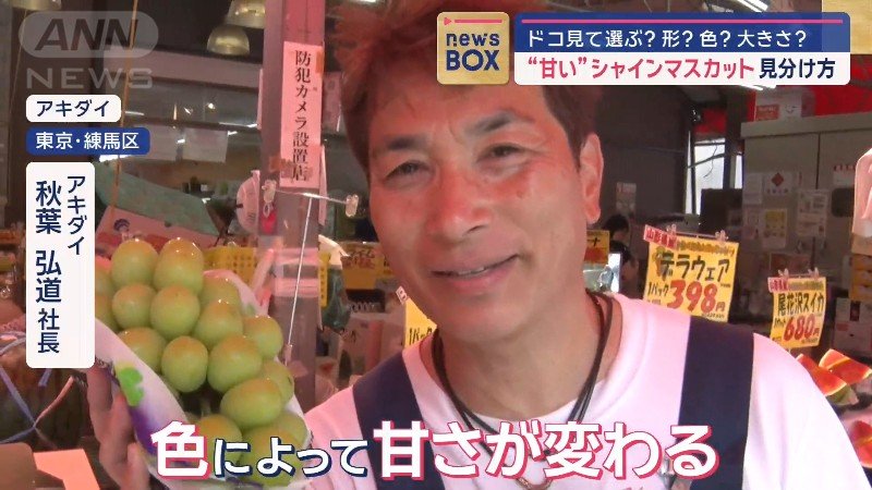 色によって甘さが変わる