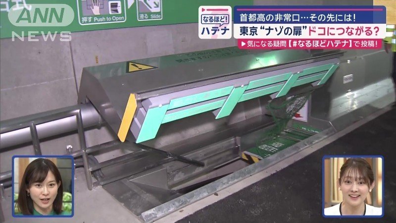 跳ね上げ式の扉