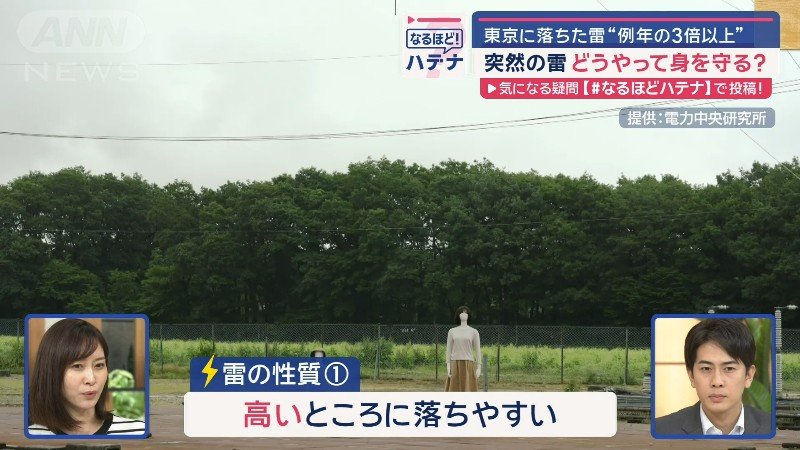 高い場所に落ちやすい