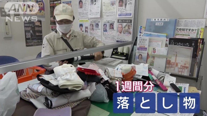 役場に届いた1週間分の落とし物