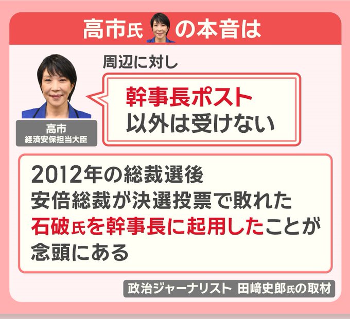 高市氏の本音