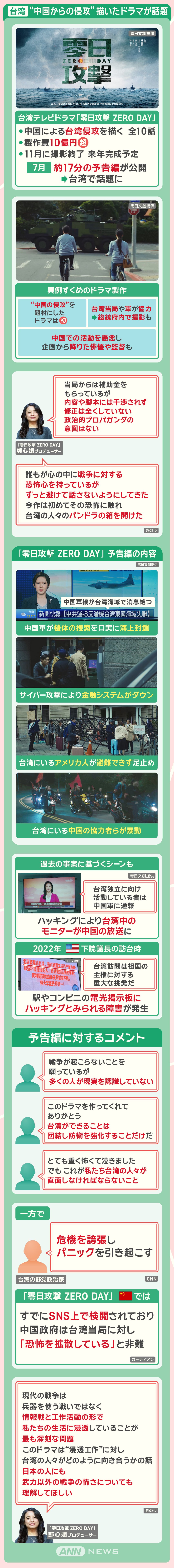 台湾 “中国からの侵攻”描いたドラマが話題