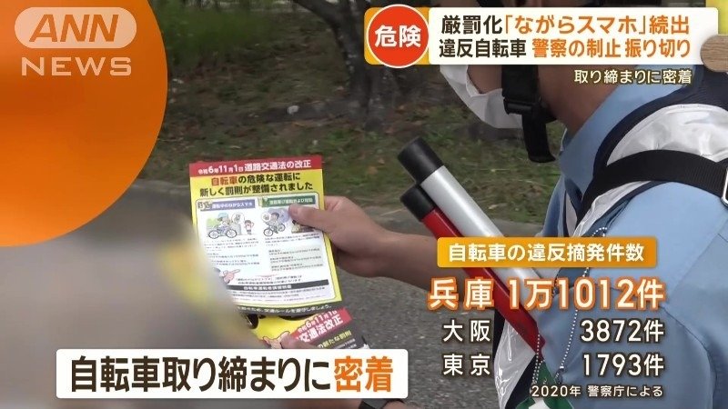 自転車の違反摘発数が“全国最多”の兵庫県