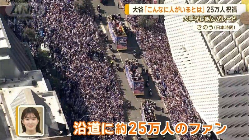 ロサンゼルスでの優勝パレード