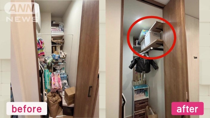 荷物を収納する棚を手作り