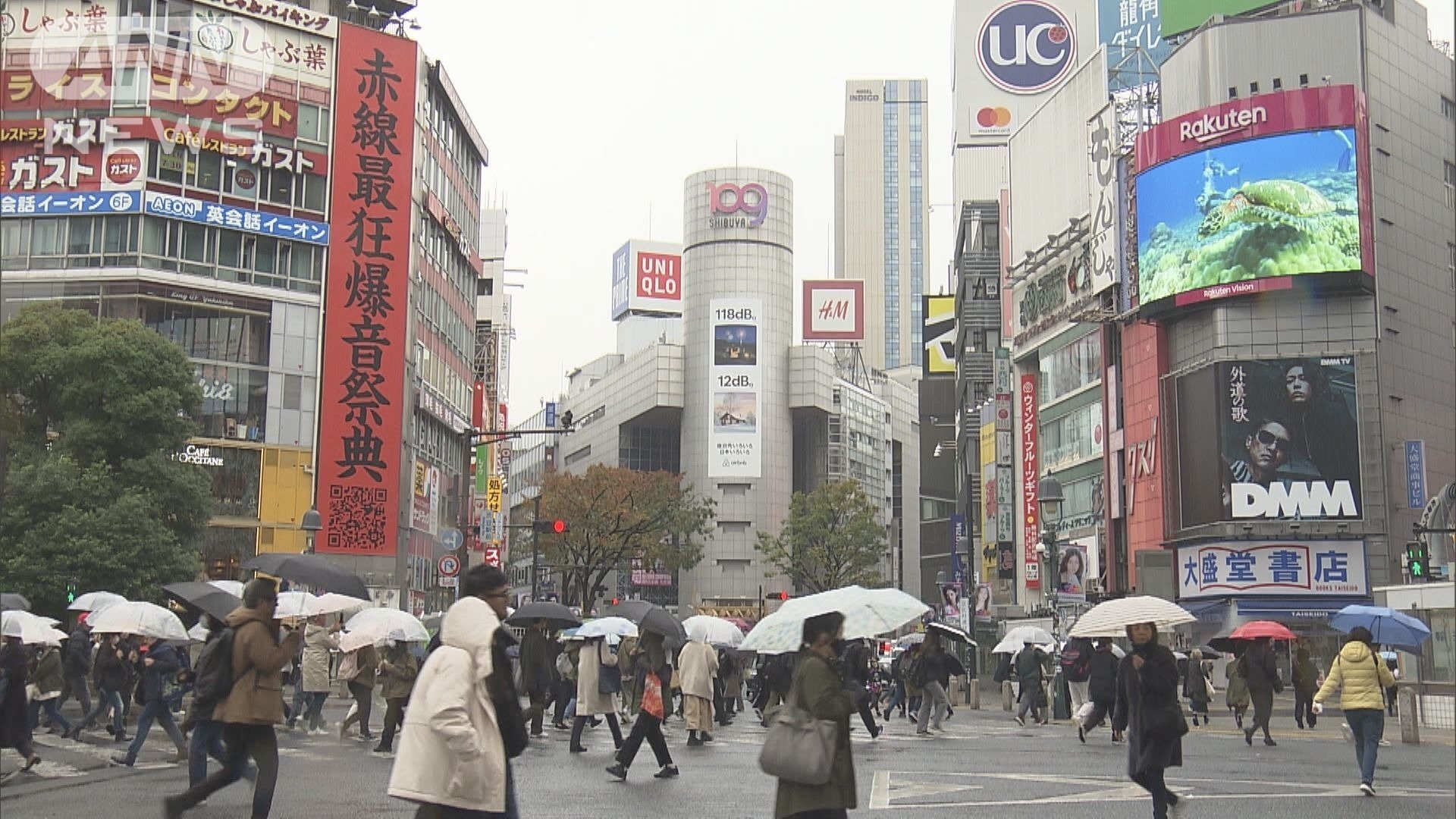 東京で真冬並みの寒さ