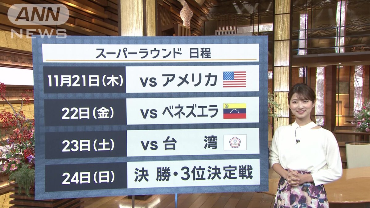 日本の初戦は21日