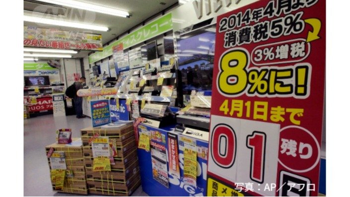 2014年　消費税が5％から8％引き上げられ「税」が選ばれた