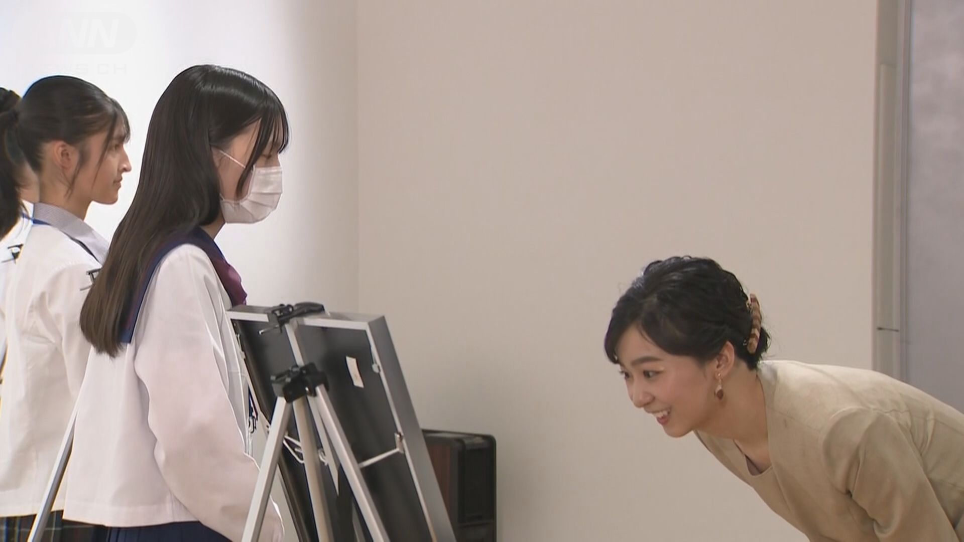 地元の高校生と懇談