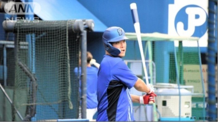試合前の練習　筒香選手
