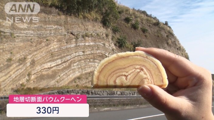 地層そっくりのバウムクーヘン