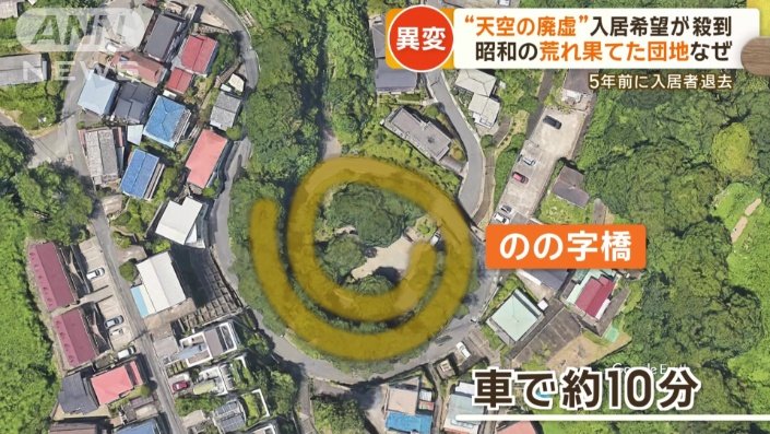 ループ状の坂道を登り切った先に…