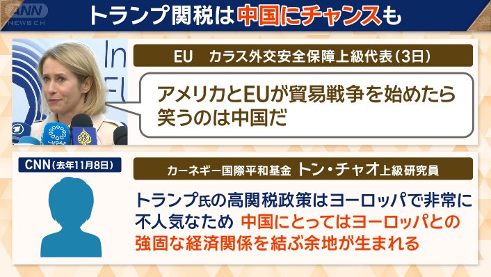 関税政策は中国の好機？