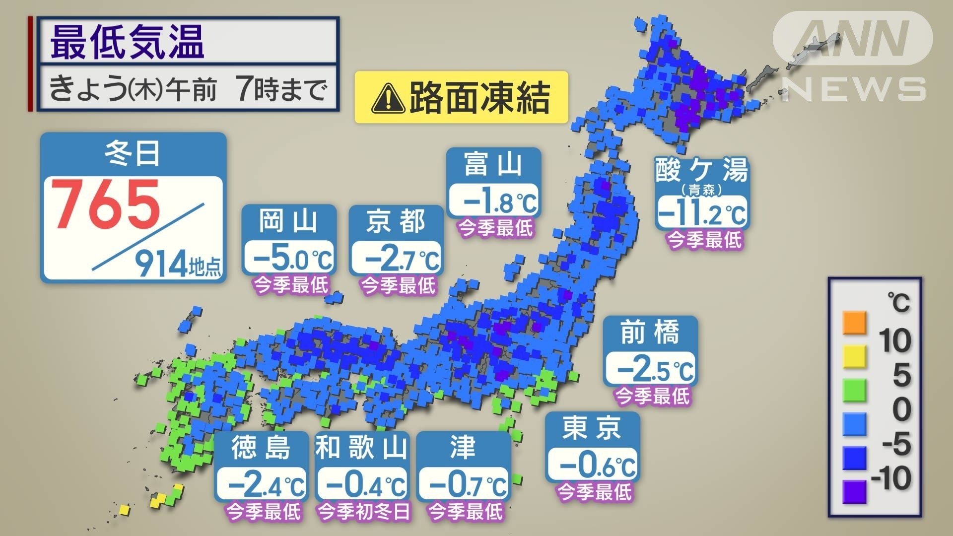 最強寒波は太平洋側にも…東京で−0.6℃！最大限の寒さ対策を