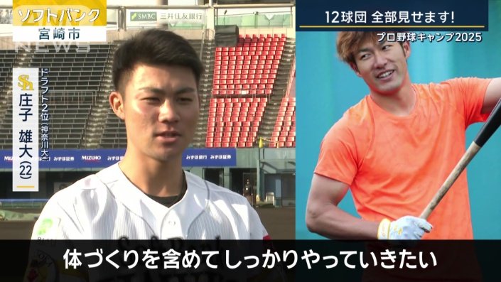 ソフトバンク　庄子雄大選手