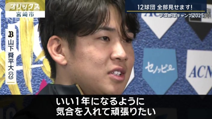 オリックス　山下舜平大投手