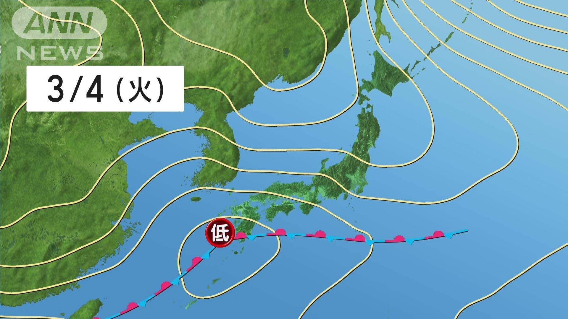 南岸低気圧　関東で雪　