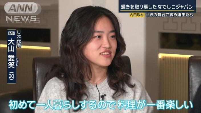 U20代表　大山愛笑選手（20）