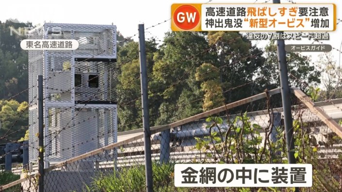 金網の中にカメラのようなものが確認できる