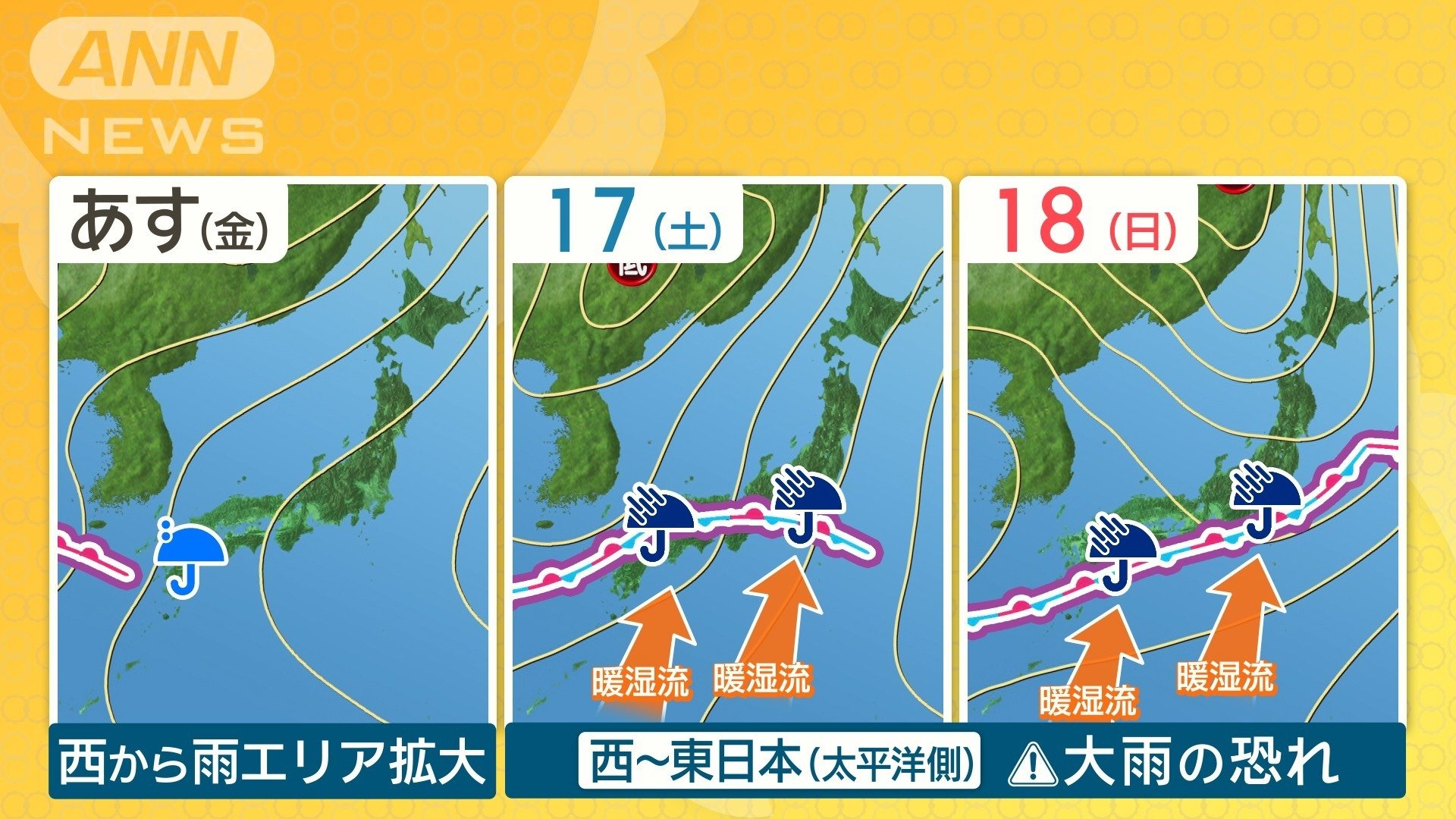 大雨　警報級大雨　土砂災害　河川の増水　低地の浸水