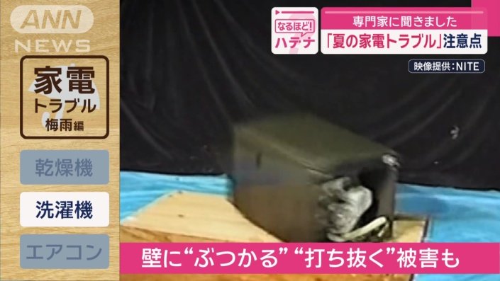 防水性のモノを洗濯、脱水すると…