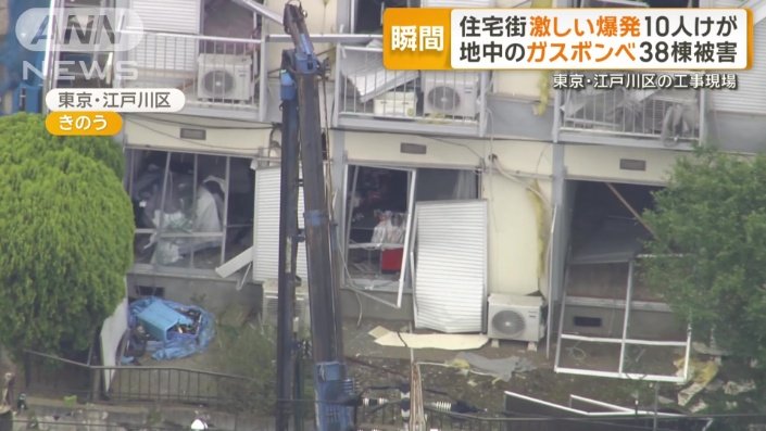向かいにあるアパート