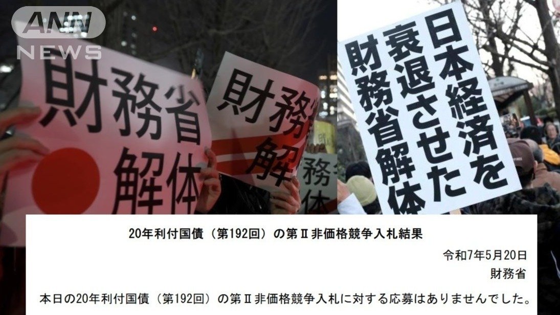 財務省解体デモ（2025年3月14日）と国債入札「不調」（5月20日）