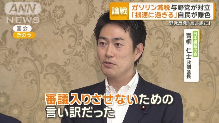 日本維新の会　青柳仁士政調会長