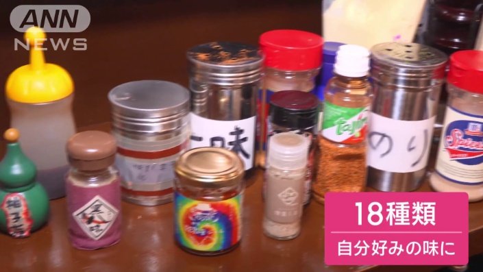 調味料は18種類