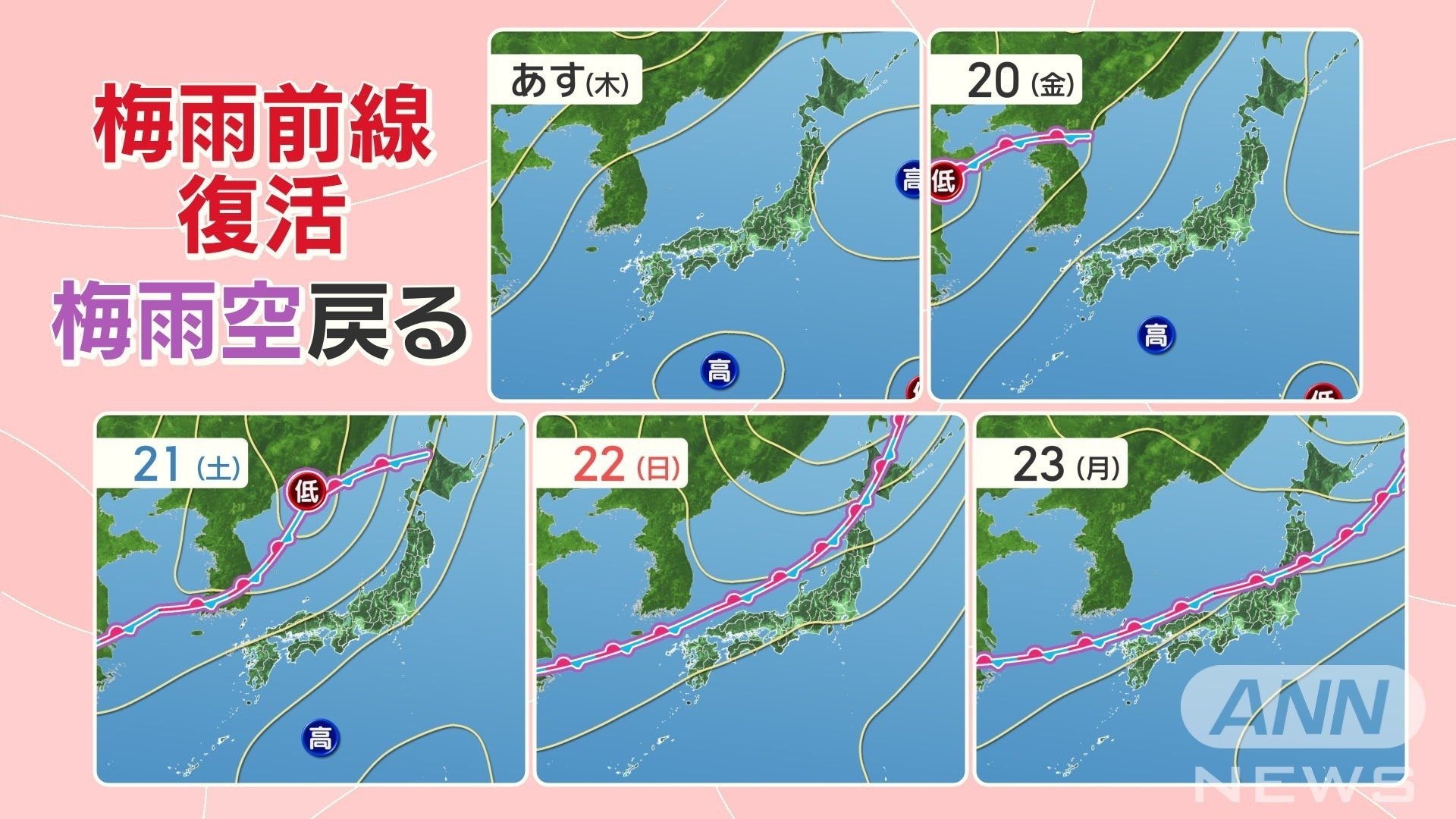 梅雨空戻る
