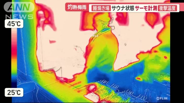 サーモグラフィーで見てみると…