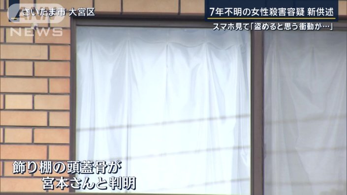 飾り棚の頭蓋骨